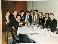 johndaviespic7may2017  Celebration of Hugh Williams stag party and Peter Minty transferring to the Met.